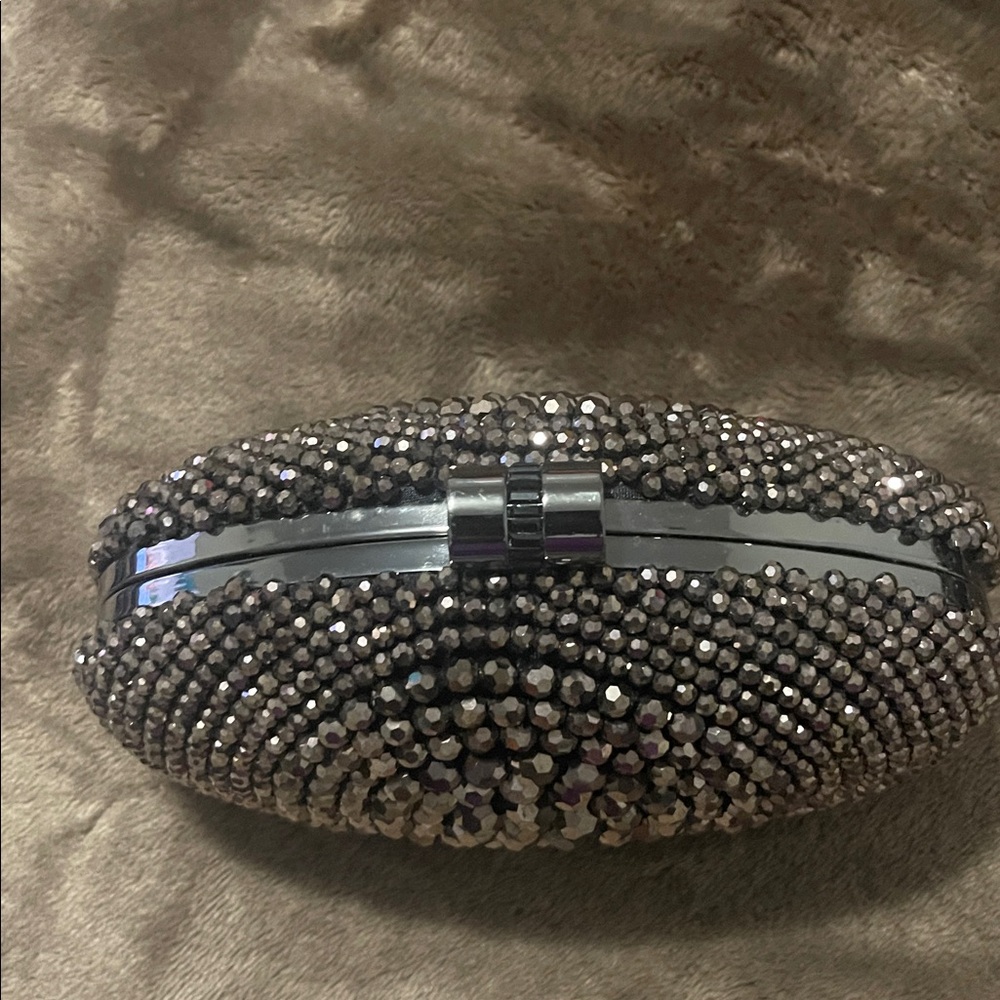 Sondra Roberts Black Beaded Minaudière - Picture 2 of 2